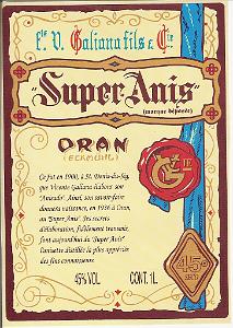 Etiquette Super Anis (Monforte del cid 2008)